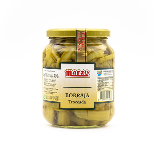 Borrajas al natural vidre 1 kg Marzo