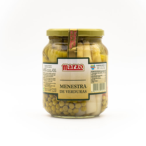 Menestra de verdures vidre 1 kg Marzo