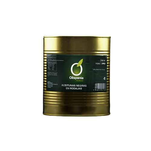 Olives negres en rodanxes A-10 Olispania