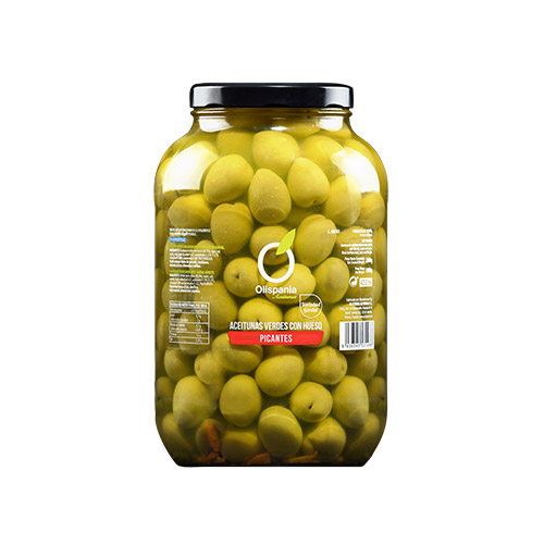 ACEITUNAS GORDAL PICANTES 5 KG CRISTAL OLISPANIA 60/80