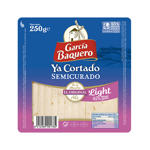 Cunyes ya cortado semi light 250 grs Garcia Baquero