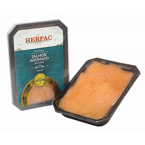 Salmó fumat en oli 250 grs Herpac