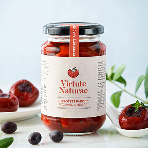 Pebrots cherry olivada 370 grs Virtute Naturae