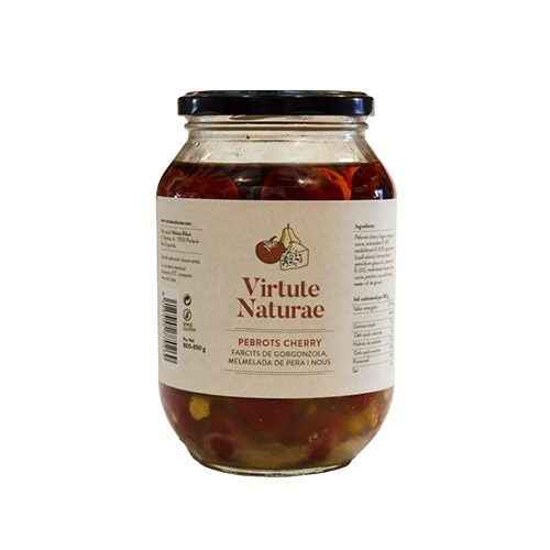 Pebrots cherry gorgonzola 840 grs Virtute Naturae