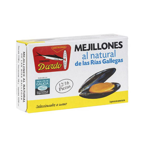 MEJILLONES AL NATURAL R.GALLEGAS 12/16 OL-120 DARDO